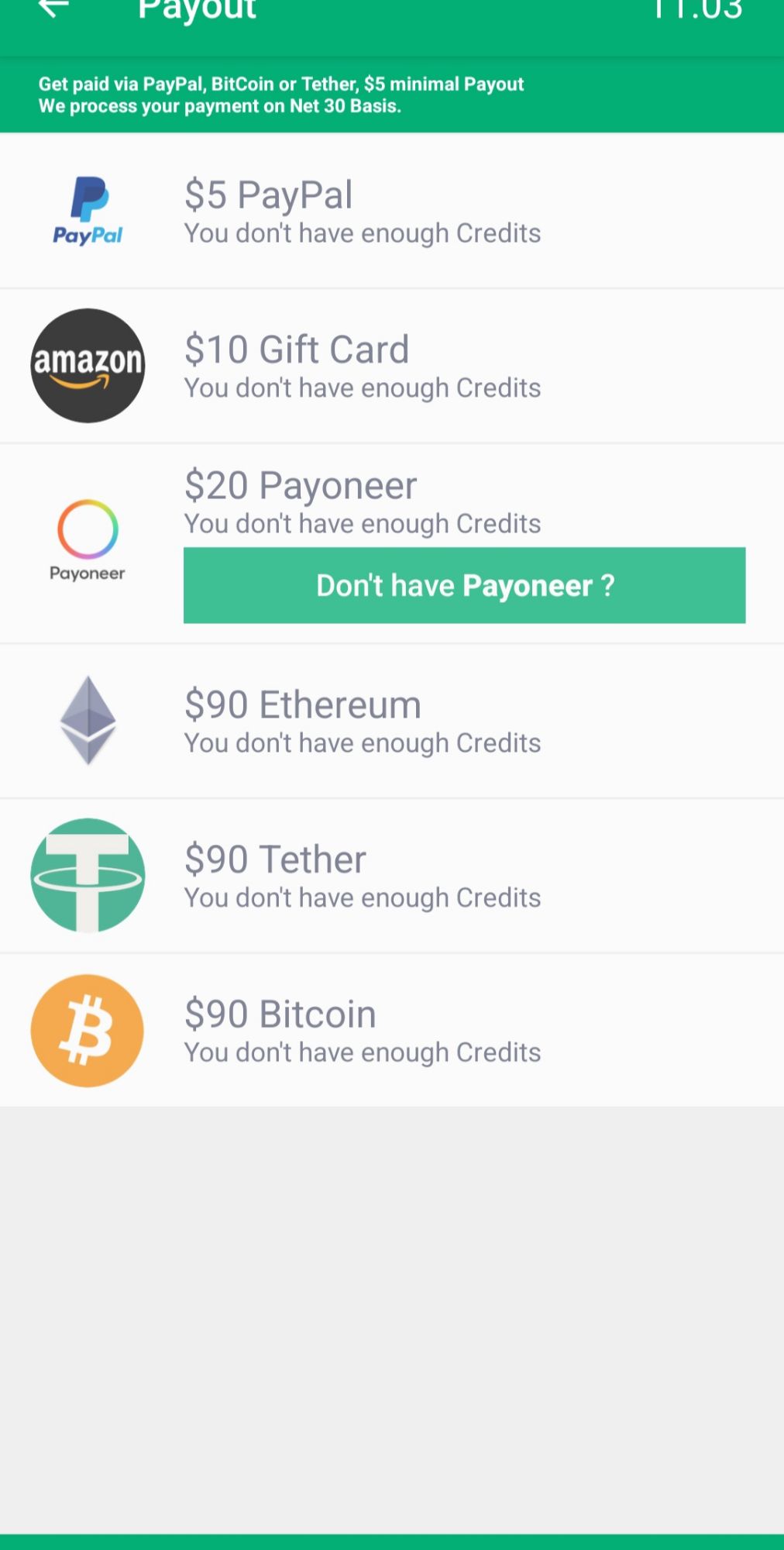 Survey Pay Offer Wall