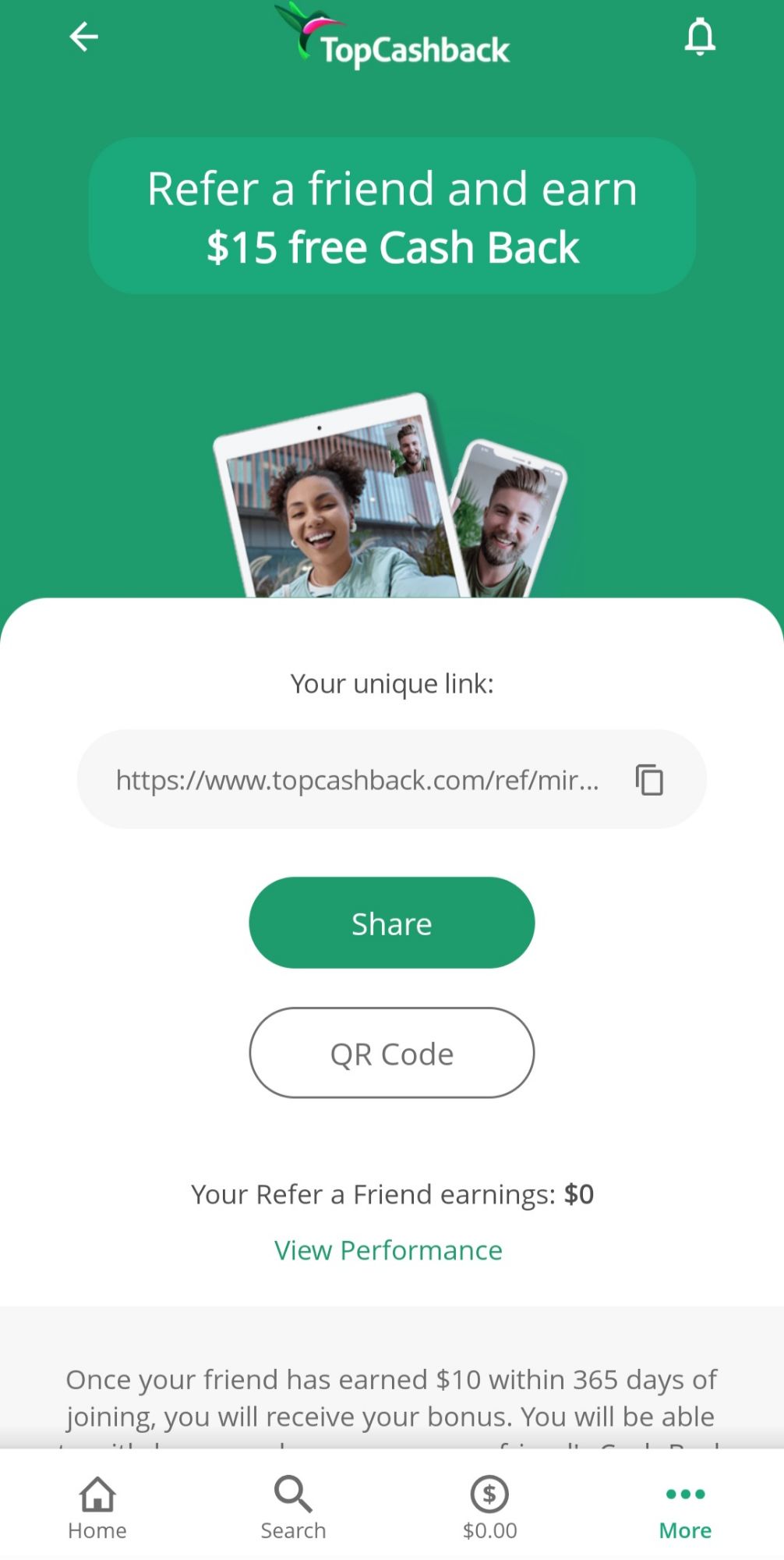 TopCashback Earnings Dashboard