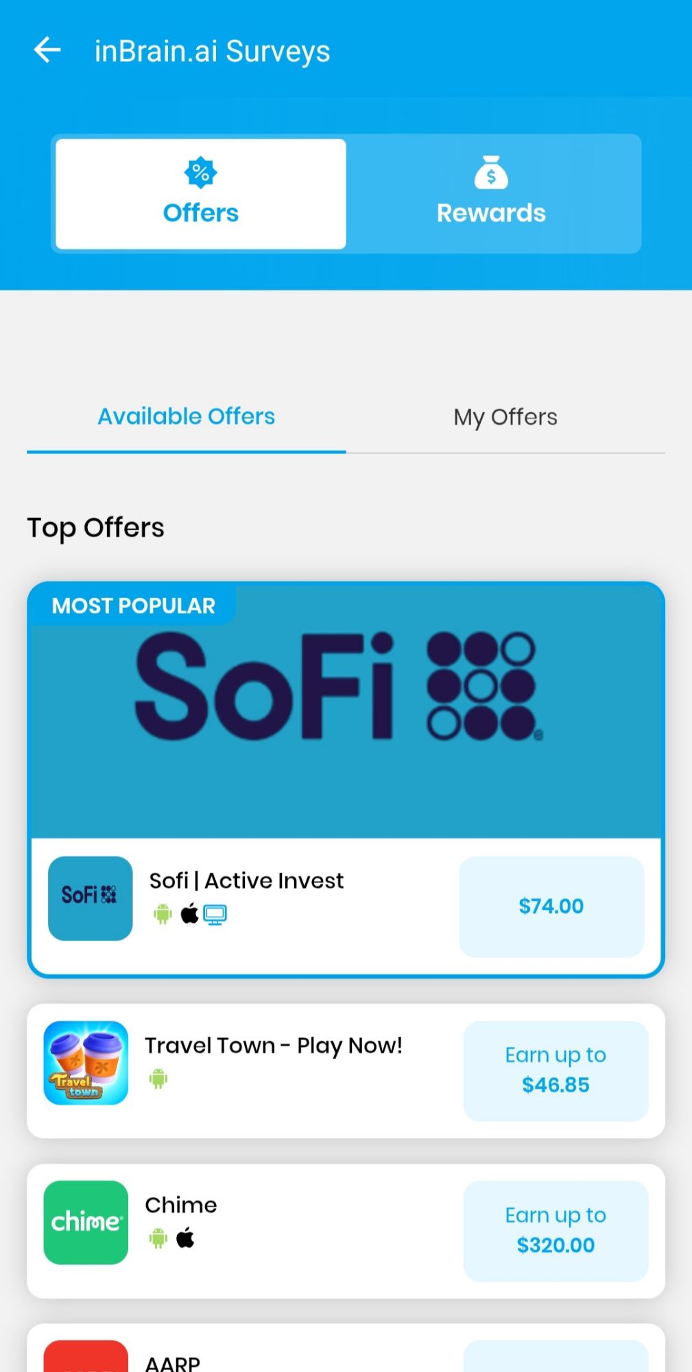 Available Surveys List