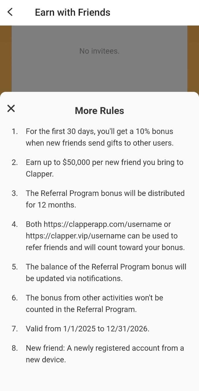 Clapper Profile Monetization