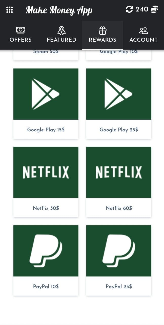 Free Money App Earning Dashboard