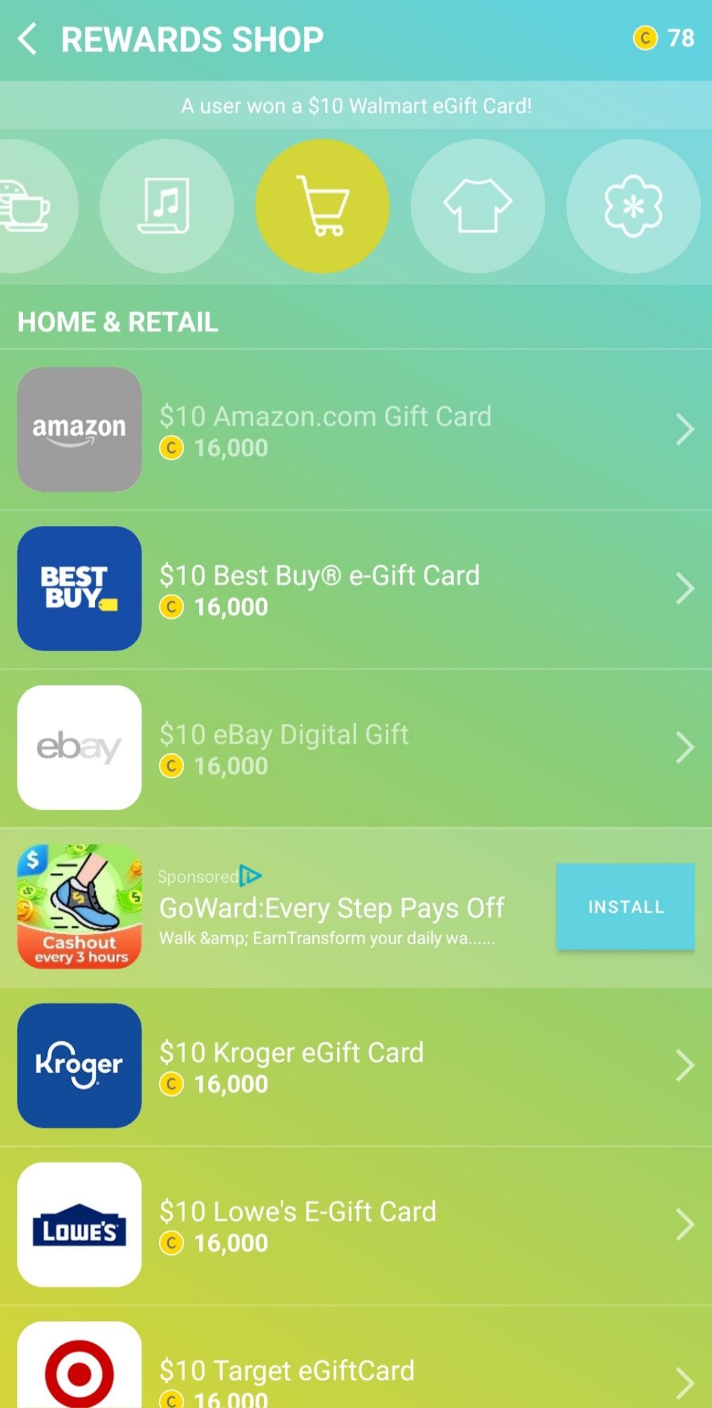 Winwalk Progress Charts