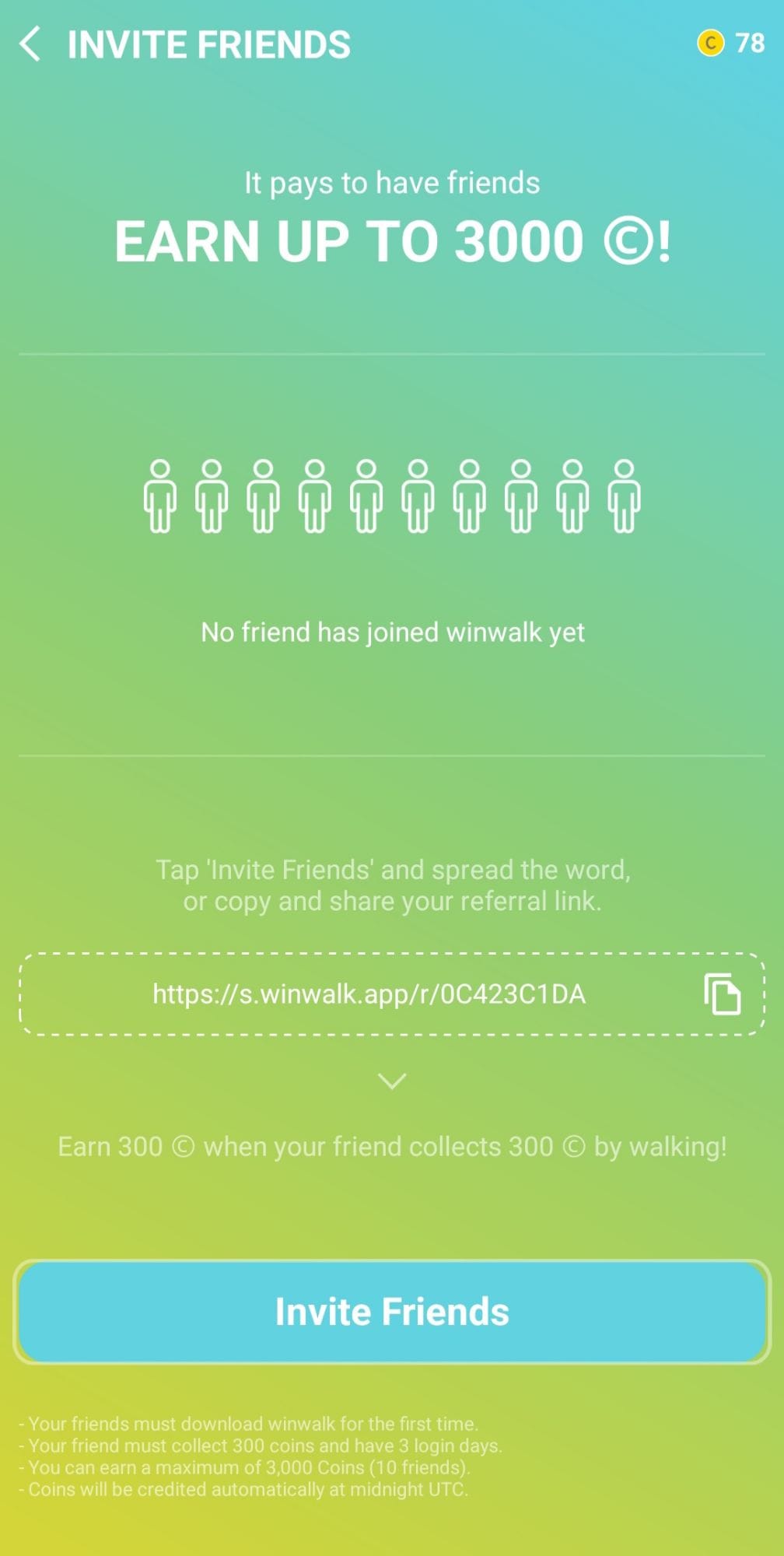 Winwalk Referral Codes, Links & Invite Bonuses 6 Winwalk Referral Invite Section